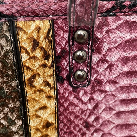 Badgley Mischka Tote with snake print - NWT! - Picture 3 of 12